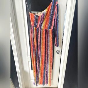 Maxi sequin muti color dress size L